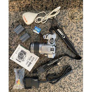 Canon EOS Rebel 300D Digital Camera, SanDisk, Battery Charger, 2 Batteries, etc.